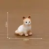 Figuras fofas de filhotes de Labrador e Golden Retriever, bonecas miniatura adoráveis, acessórios de decoração DIY para casa de bonecas e pequenos enfeites para paisagens em miniatura