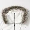 Chaqueta de algodón con capucha de dos piezas falsas con cuello de pelo para hombre, estilo de marca moderna europea y americana, cremallera de doble cursor, chaqueta de algodón tipo bomber