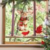Bufanda de Muñeco de Nieve Conejo Decoración Festiva Pegatina para Ventana Vidrio de Ventana Puerta Decoración para el Hogar Pegatina Estática Visible por Ambos Lados