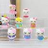 En stock, venta al por mayor, llavero de gato KT, pequeño colgante, llavero de Hello Kitty, muñeca estéreo, pequeño colgante, accesorios para coche