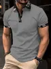 Camisa Polo Personalizada de Nuevo Estilo para Hombre Europea y Americana Transfronteriza con Impresión 3D, Camisa Polo Casual para Exteriores con Cuello de Solapa