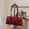 Bolso Cruzado de Cuero Retro con Cera de Aceite de Gran Capacidad para Mujer 2024 Otoño e Invierno Bolso de Hombro de Gama Alta Bolso Portátil Estilo Baguette