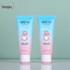 Limpador facial personalizado de 120g, bicolor, mangueira flip-top, creme de isolamento, creme para as mãos, loção corporal, material de embalagem cosmética