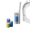 Set de Escobilla de Baño Desechable para Limpiar Sin Puntos Muertos, Gadget Doméstico Montado en la Pared con Cabezales de Cepillo Reemplazables para Limpieza del Inodoro
