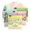 Flores y plantas de belleza mágica papel absorbente de aceite PLUS mejorado 9*9 fragancia facial té verde carbón de bambú papel removedor de grasa