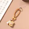 Madera Arcoíris Serie de Sanación de Celebridades de Internet Muñeca de Estrella y Luna Dibujo Animado Lindo Colgante para Bolsa Enrollada a Mano Llavero Colgante Colgante para Teléfono