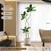 Planta Artificial Verde Black Diamond con un Toque de Lujo para Decoración de Sala de Estar, Planta de Interior Grande en Maceta, Árbol Falso, Planta Biomimética