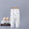 Calça de algodão para bebê outono calça de algodão para recém-nascido com abertura entre as pernas calça infantil outono e inverno roupa quente elástica cintura média calça de segunda pele