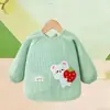 Babero Impermeable de Pana para Bebé para Comer, Anti-Suciedad, Otoño e Invierno, Babero Unisex para Bebé, Babero Infantil