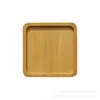 Porta-copos de madeira de bambu, tapete para xícara de chá, almofada de isolamento térmico, porta-copos antiderrapante, tapete criativo para xícara de café e suco, bandeja de chá, comércio exterior, atacado