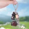 Sinos Pendentes de Casca de Fruta Natural, Sinos de Vento Artesanais, Enfeites Naturais Estilo Floresta para Carro, Pingentes para Bolsas Frescos, Decorações Artísticas Atacado