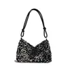 Bolso de Hombro de Lentejuelas 2025 Nuevo Estilo Casual y Elegante Elegante Ins Simple Crossbody Baguette de Gran Capacidad Bolso de Mujer