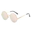 Otoño 2021 Nuevas gafas de sol redondas de moda para mujer, gafas de sol reflectantes coloridas, gafas de sol Shanghai Beach Prince Mirror