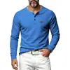 Nicho Comércio Exterior Outono/Inverno Masculino Cor Lisa Malha Waffle Camiseta Casual Estilo Retrô Masculino Manga Raglã Manga Longa Camisa Henley