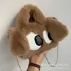 Venta al por mayor de fábrica bolso lindo de ojos grandes bolso de hombro con cadena de orejas grandes bolsa de felpa de dibujos animados Suministro de Campamento transfronterizo