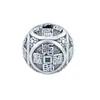 Cuentas Espaciadoras de Plata Pura 999 Cuentas Barril Doble Felicidad Plata Dura Vintage Cuentas Sueltas Accesorios Materiales para Pulsera de Cuentas Hecha a Mano DIY