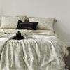 Estilo Pastoral Francés Orquídea Lyocell Tencel Verano Acolchado Lavable a Máquina Iones de Zinc Acondicionador de Aire Acolchado Verano Fresco Acolchado Juego de Cuatro Piezas