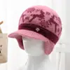 Chapéu de Inverno para Mãe, Mulheres de Meia-Idade e Idosas, Proteção Contra Frio, Chapéu Quente com Proteção para Orelhas, Chapéu de Lã Tricotado com Pelúcia para Avó e Senhora Idosa