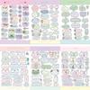 8 pegatinas originales de dibujos animados para festivales, pequeñas y resistentes al agua, para diario, cuentas, tarjetas adhesivas, decoración DIY, venta al por mayor transfronteriza.