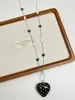 Collar Colgante de Corazón con Puntos Blancos Coreano para Mujer Estilo Ins Diseño de Nicho Cadena para Suéter Accesorios Versátiles Personalizados