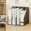 Suporte vertical para arquivos de mesa, suporte simples para livros para estações de trabalho, porta-pastas de mesa, material de escritório e suporte para documentos