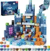 Bloques de Construcción Magnéticos Populares de Amazon Cubo Magnético Bloques de Construcción Educativo Castillo Rosa 3D Juguete para Niña