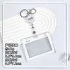 Porta-cartões transparente horizontal da moda para estudantes, cordão para crachá escolar, capa protetora para crachá, porta-cartão IC de comércio exterior no atacado