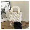 Bolso de Mano Acolchado Texturizado para Mujer, Estilo Coreano Nuevo Modelo 2026, Bolso de Hombro Cruzado de Alto Valor Ins de Nicho