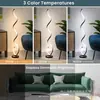 Luminária de Piso Espiral 3 Temperaturas de Cor com Controle Remoto Sala de Estar Lateral de Sofá Luminária de Cabeceira de Luxo Luminária de Piso para Quarto ins