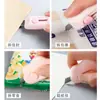 Mini Faca Utilitária Portátil Pequena Tamanho Pequeno Desembalagem de Pacotes Expressos Pequenos Tesoura de Mão Multifuncional para Cortar Papel Desenho Animado