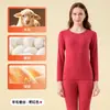 Conjunto de ropa interior térmica de lana para mujer, conjunto térmico de seda con forro polar de invierno para mujer, capa base para niñas y estudiantes, pijama para mujer