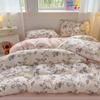 Conjunto de Três Peças para Estudante Algodão Puro 100% Algodão Amigo da Pele Respirável Sem Estampa Estilo Xadrez Conjunto de Cama de Quatro Peças para Casa
