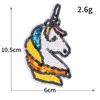 Lentejuela Unicornio Serie Animal Cabeza de Caballo Dibujo Animado Bordado Tela Pegatina Adhesiva Computadora Bordado Pegatina Parche para Agujeros DIY