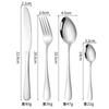 Talheres de Aço Inoxidável 1010 Transfronteiriços Faca, Garfo, Colher 304 Conjunto de Quatro Peças Faca e Garfo para Bife Estilo Ocidental Dourado Conjunto de Jantar