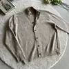 Suéter cárdigan de estilo artístico retro americano para mujer, nuevo de otoño e invierno, versátil, casual, de color liso, tejido simple
