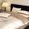 Conjunto de Roupa de Cama Jacquard Escovado 100% Algodão de Luxo Leve Conjunto de Quatro Peças Cobertor Acolchoado Toque de Alta Qualidade Conjunto de Três Peças para Cama de Solteiro Saia de Cama
