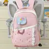 Diseño de borde de encaje suave y elegante, mochila de gran capacidad para estudiantes de secundaria y preparatoria, mochila versátil de estilo ins para viajes