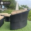 Muebles de exterior, patio, oficina, área de recepción, centro de ventas, sofá redondo, silla de ratán para exterior, cama de piscina para playa