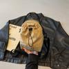 Bolso Bandolera de Marca de Moda para Hombre y Mujer Deportes al Aire Libre Niños Cordón Cinturón Combinación de Colores Estilo Coreano Mochila Pequeña de Cubo de un Solo Hombro