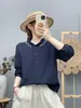 Colección Otoño 2026 Estilo Japonés Cuello Alto Jacquard Encaje Bordado Camisa de Manga Larga Cardigan de Gasa Doble Capa para Mujer Venta al por Mayor