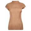 Estilo Miyake 2026 Verano Nueva Camiseta para Mujer Versión Coreana Ajustada Cómoda Estilo Básico Manga Acampanada Camisa Base
