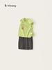 Ropa Infantil Yubao Traje de Niño Verano Cuello Redondo Sin Mangas Linda Camiseta Estampada Color Sólido Personaje Shorts Casuales para Niños