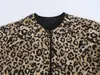 Chaqueta acolchada de algodón con estampado animal para mujer, estilo europeo y americano, novedad de otoño 2024, venta al por mayor