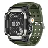Pulseira iWatch Adequada para Pulseira Apple Watch Frogman Silicone Integrado Pulseira de Metal para Relógio Sensação de Alto Padrão AppleWatch
