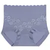 Pantaletas de Encaje con Parches de Seda de Hielo de Talle Alto para Mujer, Delgadas y de Alta Elasticidad, Control de Abdomen, Bordes Sin Costuras, Bragas Moldeadoras para Dama