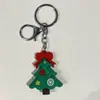 Nuevo Llavero de Muñeco de Navidad Árbol de Navidad Papá Noel Calcetines de Navidad Hebilla Plateada Accesorios Adornos Colgante Hebilla Plateada