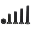 Conjunto Pequeno de Parafusos e Porcas Preto Cruzado Cabeça Escareada Máquina Parafusadeira Caixa para Óculos Brinquedos Figurinhas DIY Comum Uma Caixa Resolve