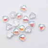 Fabricantes de origen circonita personalizada en forma de Corazón superficie plana blanca lisa 4*4-5*5 galvanizado adecuado para todo tipo de incrustaciones de joyería