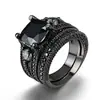 Anillo de moda europea y americana para joyería transfronteriza, circonita nano negra, microincrustación, chapado en platino, anillo para mujer, venta al por mayor r4767