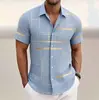 26 estilos de camisas de botones para hombre transfronterizas, camisas estampadas casuales de comercio exterior para hombre al por mayor y dropshipping, estilo vacacional, Amazon